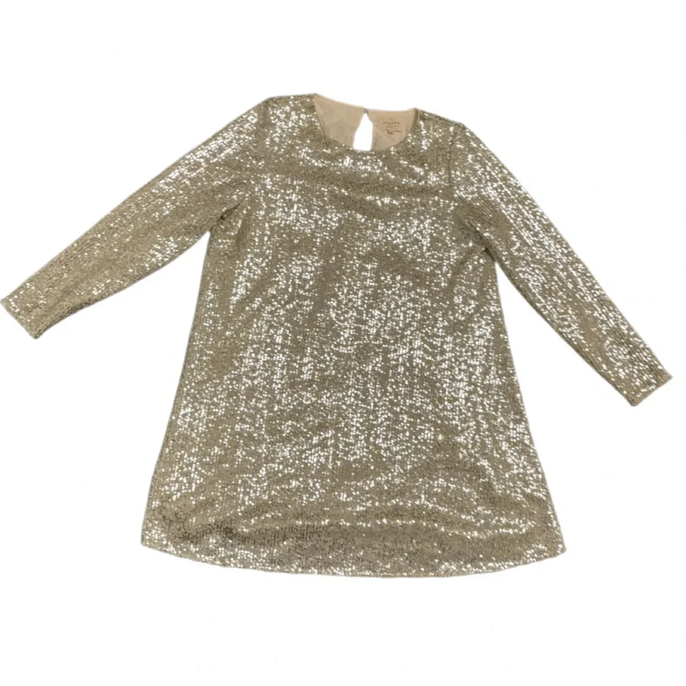 Sézane Annabeth Silver Sequin Long Sleeve Dress – Size 40 (US 8) - Picture 2 of 8